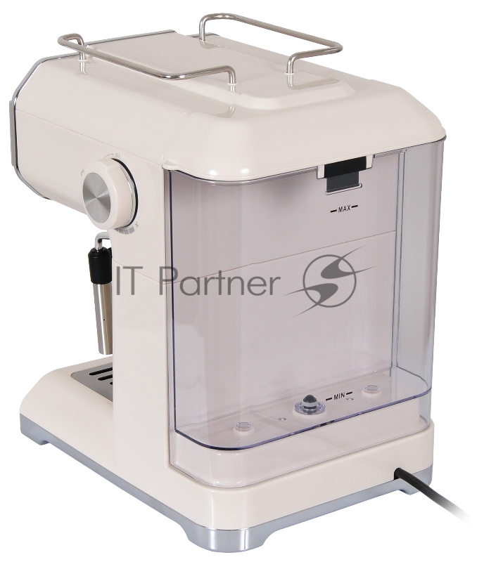 Кофеварка эспрессо Hyundai HEM-5300 850Вт бежевый/серебристый