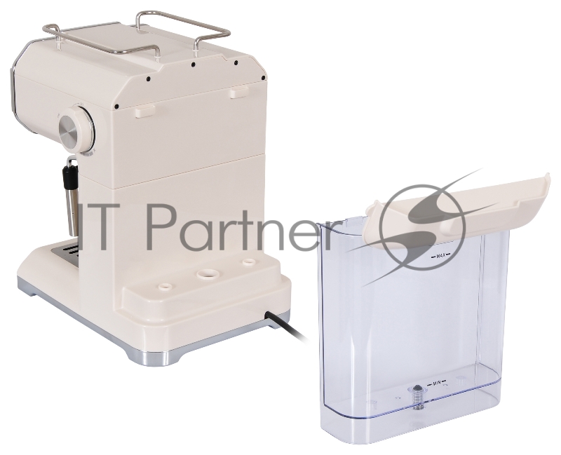 Кофеварка эспрессо Hyundai HEM-5300 850Вт бежевый/серебристый