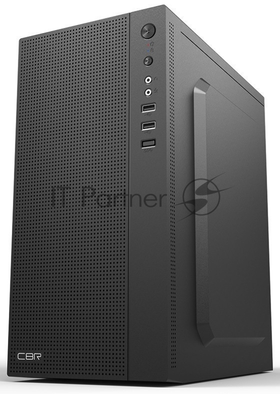 Корпус CBR PCC-MATX-MX08-WPSU mATX Minitower MX08, без БП, 2*USB 2.0, HD Audio+Mic, Black