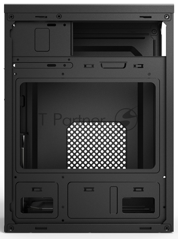 Корпус CBR PCC-MATX-MX08-WPSU mATX Minitower MX08, без БП, 2*USB 2.0, HD Audio+Mic, Black