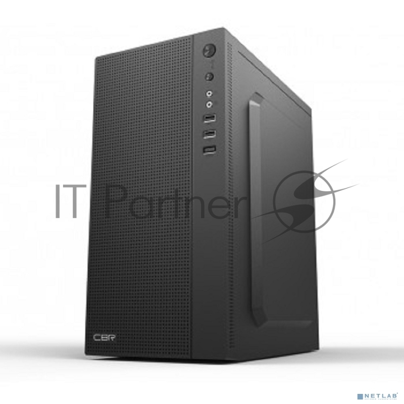 Корпус CBR PCC-MATX-MX08-WPSU mATX Minitower MX08, без БП, 2*USB 2.0, HD Audio+Mic, Black