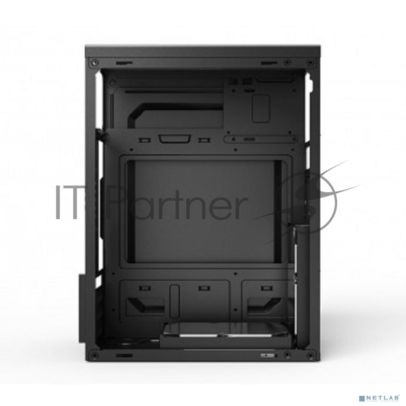 Корпус CBR PCC-MATX-MX08-WPSU mATX Minitower MX08, без БП, 2*USB 2.0, HD Audio+Mic, Black