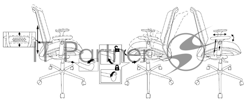 Кресло Бюрократ Sirius серый KF-4 сетка крестовина металл хром
