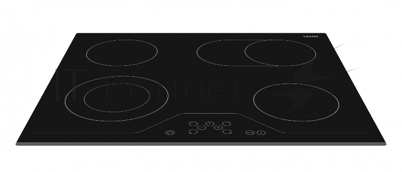 Встраиваемая электрическая варочная панель Vestel,HiLight,2 x 145 мм 1200 Вт, 1 x 180 мм двойная 700 Вт/1700 Вт,1 x овальная 1000 Вт/1800 Вт,Таймер,Сенсорное управление, индикатор остаточного тепла,блокировка от детей, блокировка управления, автоотк