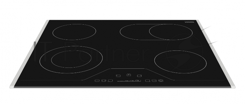 Встраиваемая электрическая варочная панель Vestel,HiLight,2 x 145 мм 1200 Вт,1 x 180 мм двойная 700 Вт/1700 Вт,1 x овальная 1000 Вт/1800 Вт, Таймер,Сенсорное управление-слайдер, индикатор остаточного тепла,блокировка от детей, блокировка управления,
