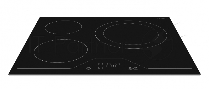 Встраиваемая электрическая варочная панель Vestel,Электрическая варочная поверхность HiLight,1 x 145 мм 1200 Вт,1 x 180 мм 1700 Вт,1 x 290 мм двойная 1800 Вт/2700 Вт,Таймер,Сенсорное управление, индикатор остаточного тепла,