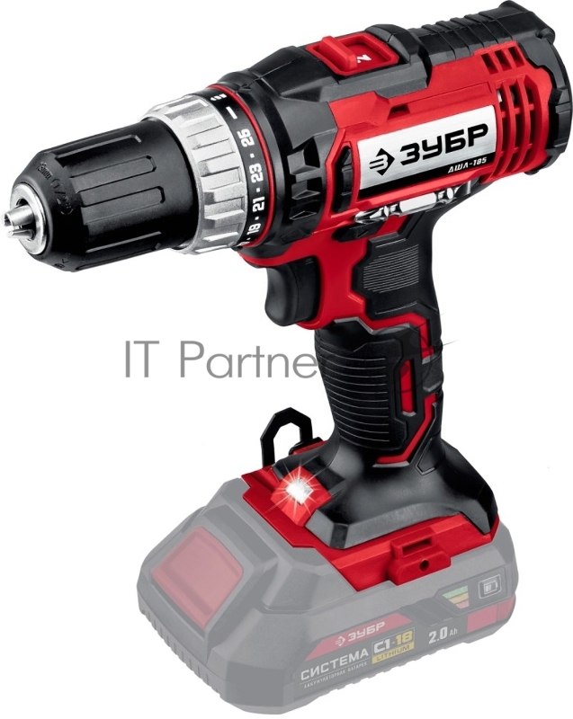 Дрель-шуруповерт ЗУБР ДШЛ-185 18В, без АКБ, в коробке