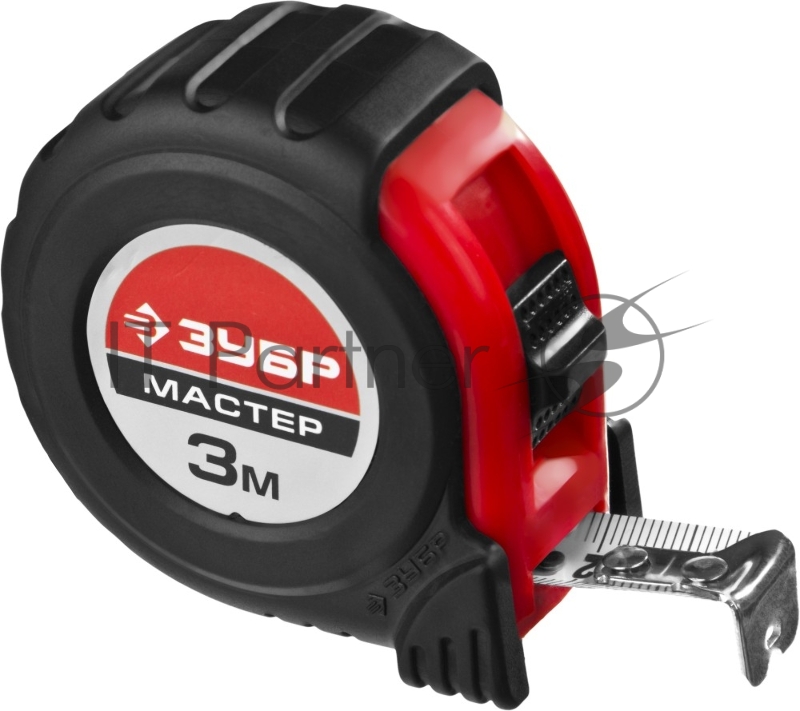 Рулетка ЗУБР МАСТЕР 3м/16мм с ударостойким обрезиненным корпусом