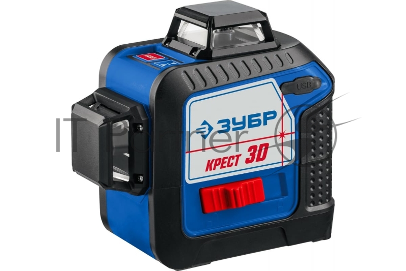 Нивелир лазерный ЗУБР КРЕСТ 3D 3х360°, 20м/70м, точн. +/-0,3 мм/м