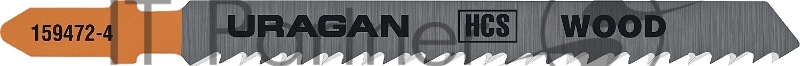 Полотна URAGAN, T101B, HCS, по дереву, ДСП, ДВП, T-хвост., шаг 2,5мм, 100/75мм, 2шт