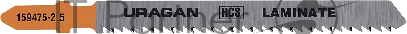 Полотна URAGAN, T101BR, HCS, по дереву, фанере, ламинату, обратн. рез, T-хвост., шаг 2,5мм, 100/75мм, 2шт