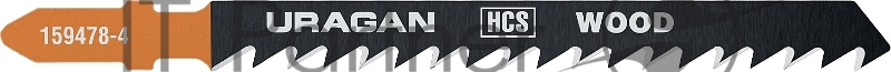 Полотна URAGAN, T144D, HCS, по дереву, ДВП, ДСП, T-хвост., шаг 4мм, 100/75мм, 2шт