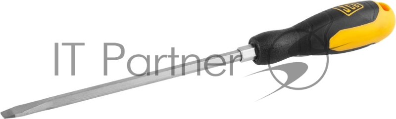 Отвертка JCB JSD018, хромомолибденовая сталь S2, двухкомпонентная рукоятка, магнитный наконечник, SL 8х200мм