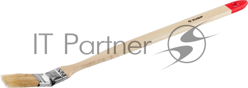 Кисть радиаторная угловая ЗУБР УНИВЕРСАЛ-МАСТЕР, светлая натуральная щетина, деревянная ручка, 25мм
