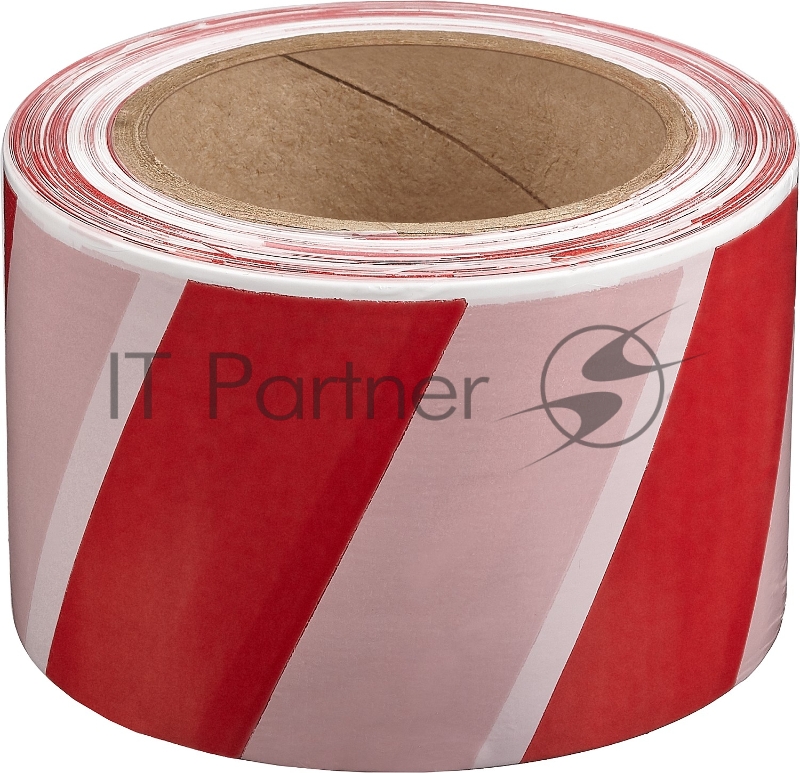 Сигнальная лента, цвет красно-белый, 75мм х 200м, ЗУБР Мастер