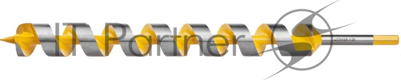 Сверло левиса по дереву, шестигранный хвостовик STAYER Spiral 38x450/360мм