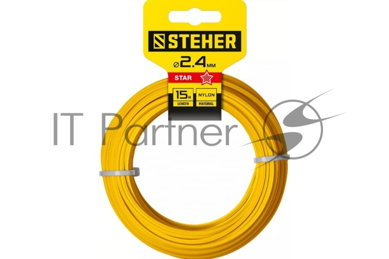 Леска для триммера ЗВЕЗДА 2.4 мм 15 м STEHER