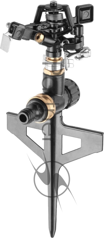 Распылитель импульсный GRINDA 490 м2 полив, на пике, латунный