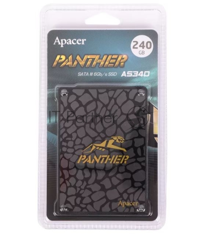 SSD накопитель 2.5 240GB Apacer AS340 Panther Client SSD AP240GAS340G SATA 6Gb/s, 475/380, IOPS 70K, MTBF 1.5M, TLC, 32MB, 140TBW, Bulk