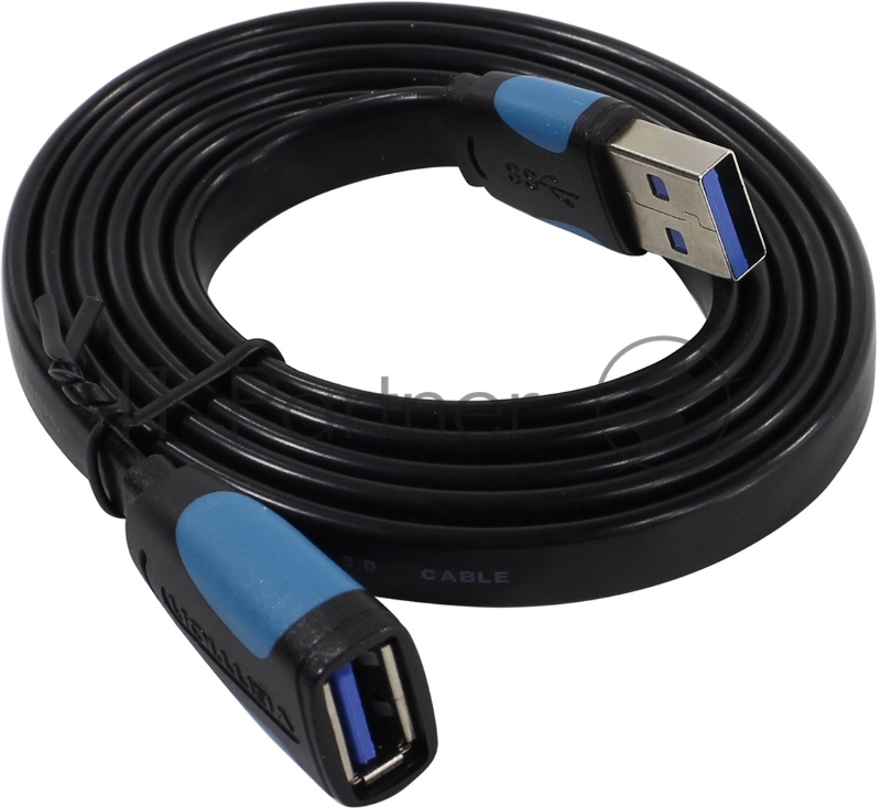 Кабель-удлинитель Vention USB 3.0 AM/AF - 1м плоский VAS-A13-B100