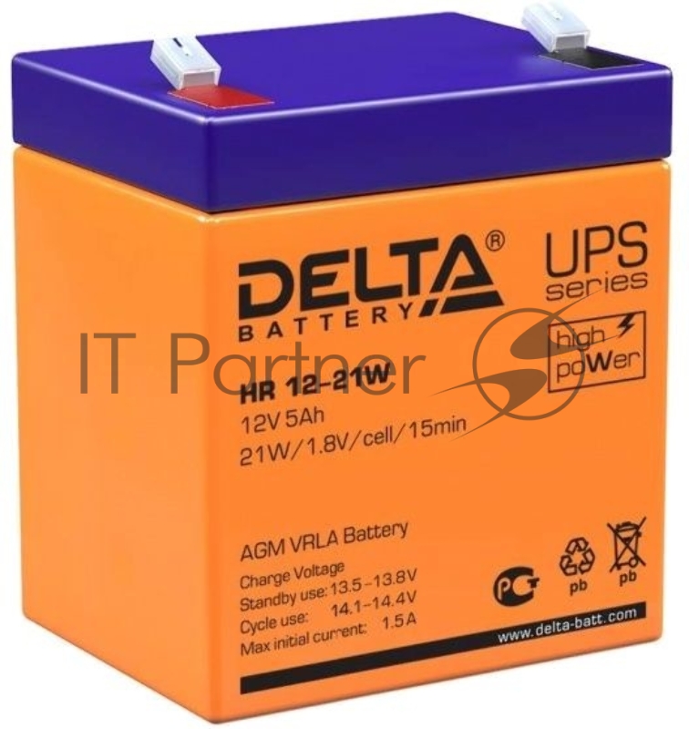 Батарея Delta HR 12-21W (12V, 5Ah)