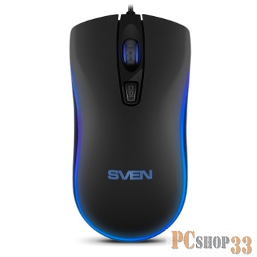 Мышь SVEN RX-530S чёрная (бесшумн. клав, 3+1кл. 800-1200DPI, блист.)