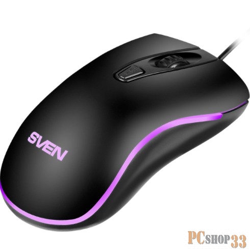 Мышь SVEN RX-530S чёрная (бесшумн. клав, 3+1кл. 800-1200DPI, блист.)