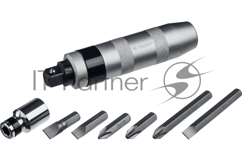 Отвертка ЗУБР Профессионал, ударно-поворотная, 8 предметов