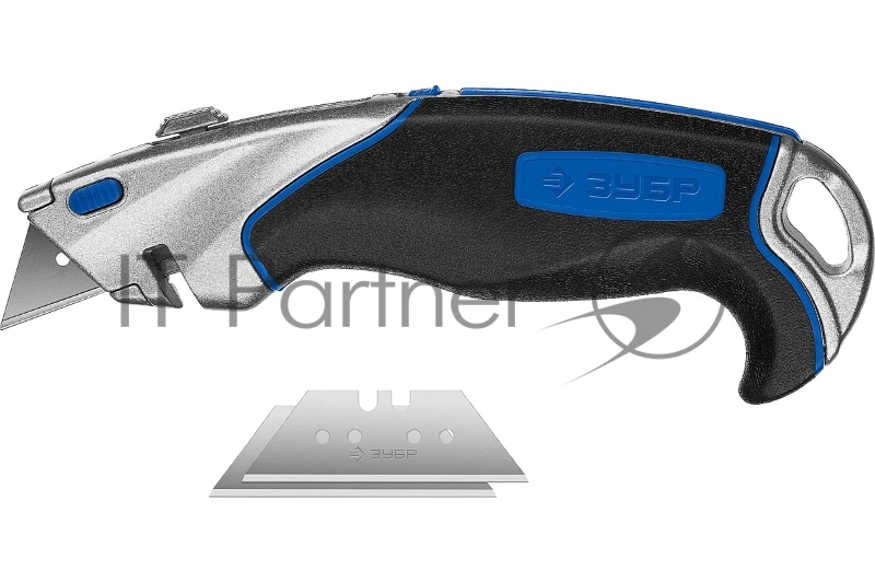 Нож ЗУБР Профессионал Эксперт А24, универсальный с автостопом и быстрой заменой лезвий, трап. лезвия А24