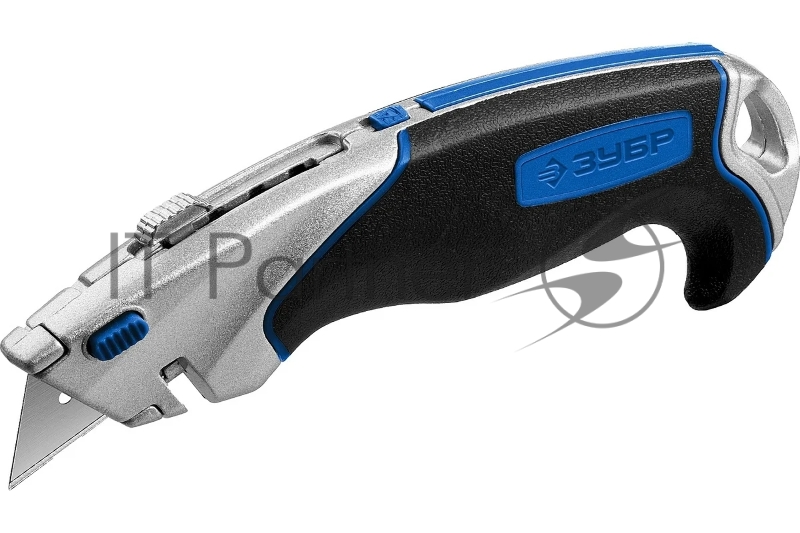 Нож ЗУБР Профессионал Эксперт А24, универсальный с автостопом и быстрой заменой лезвий, трап. лезвия А24