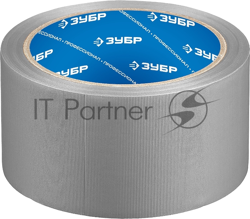 Клейкая лента РЕФИЛ, ЗУБР Профессионал 12075-50-25, универсальная, рифленая, водоотталкивающая, устойчивая к УФ. 50 мм х 25 м, серебристая