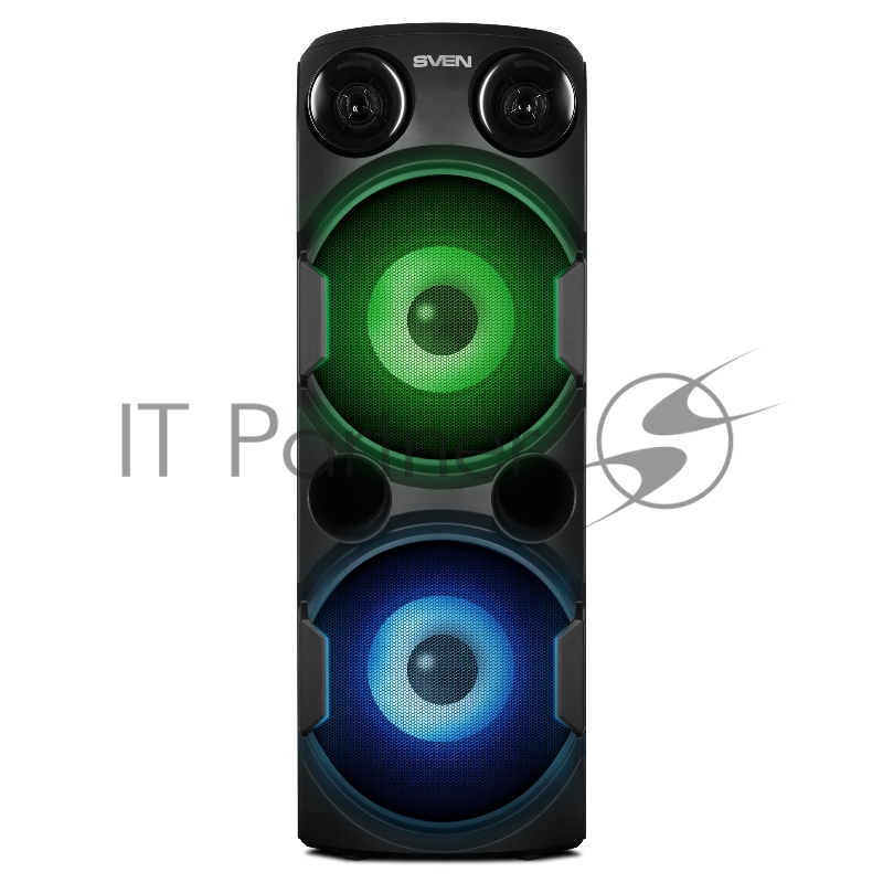 Колонка АС SVEN PS-750, черный (80 Вт, TWS, Bluetooth, FM, USB, microSD, LED-дисплей, 2х4400мА*ч)
