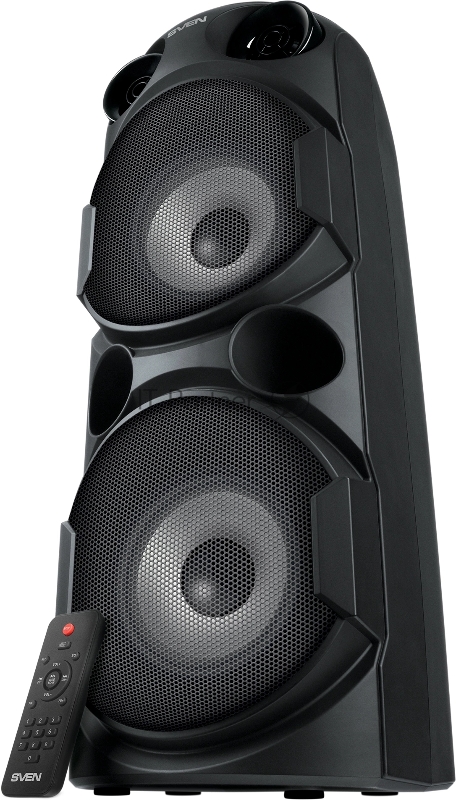 Колонка АС SVEN PS-750, черный (80 Вт, TWS, Bluetooth, FM, USB, microSD, LED-дисплей, 2х4400мА*ч)
