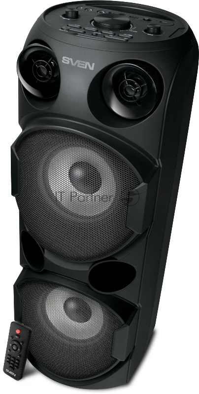 Колонка АС SVEN PS-750, черный (80 Вт, TWS, Bluetooth, FM, USB, microSD, LED-дисплей, 2х4400мА*ч)