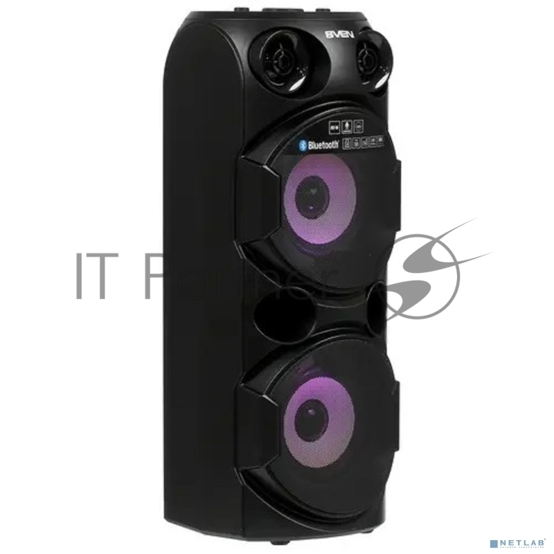 Колонка АС SVEN PS-750, черный (80 Вт, TWS, Bluetooth, FM, USB, microSD, LED-дисплей, 2х4400мА*ч)