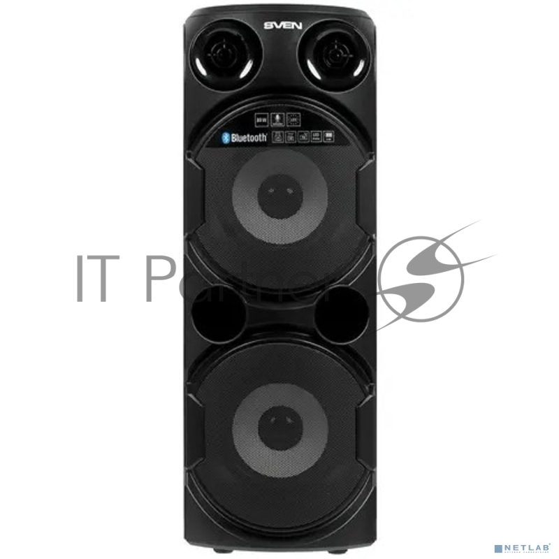 Колонка АС SVEN PS-750, черный (80 Вт, TWS, Bluetooth, FM, USB, microSD, LED-дисплей, 2х4400мА*ч)