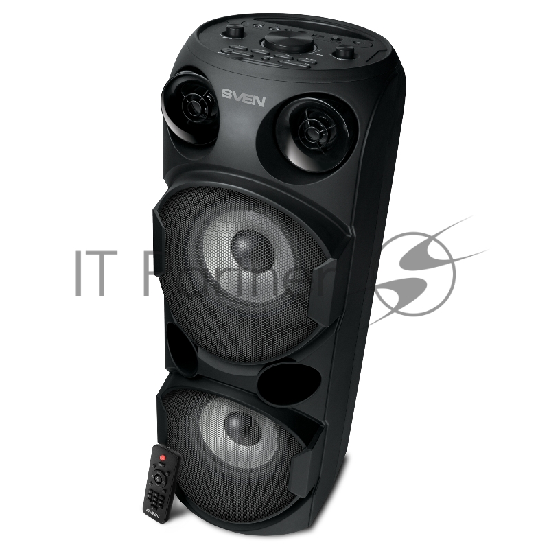 Колонка АС SVEN PS-750, черный (80 Вт, TWS, Bluetooth, FM, USB, microSD, LED-дисплей, 2х4400мА*ч)