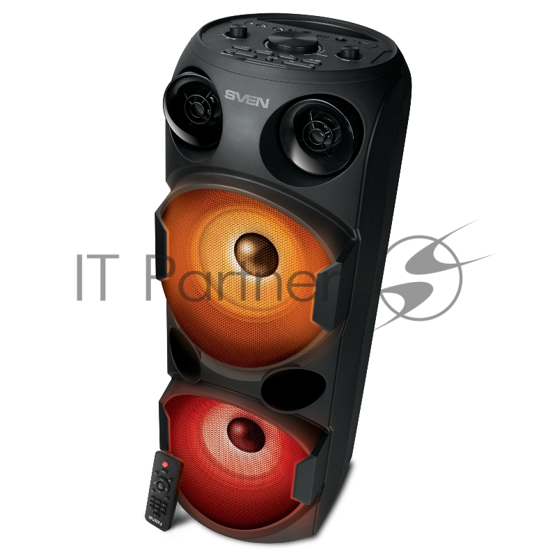 Колонка АС SVEN PS-750, черный (80 Вт, TWS, Bluetooth, FM, USB, microSD, LED-дисплей, 2х4400мА*ч)