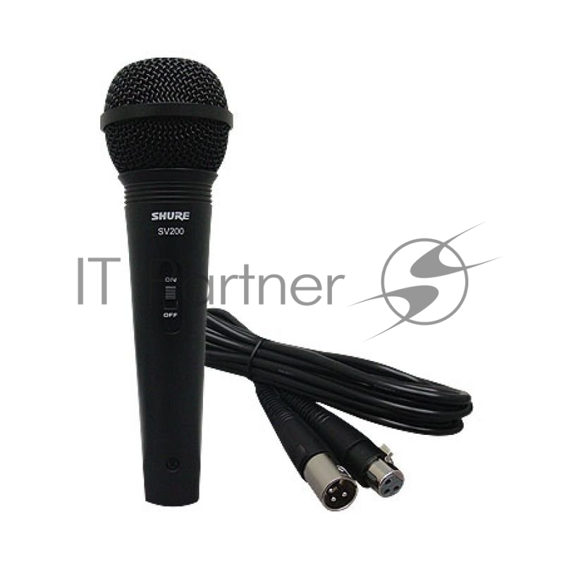 Микрофон динамический вокальный с выключателем и кабелем (XLR-XLR) SHURE SV200-A