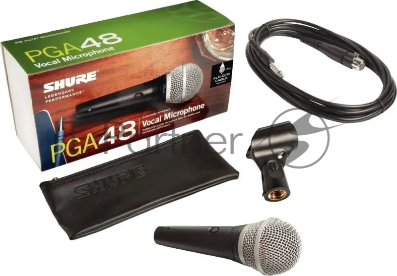 SHURE PGA48-QTR-E кардиоидный вокальный микрофон c выключателем, с кабелем XLR -1/4