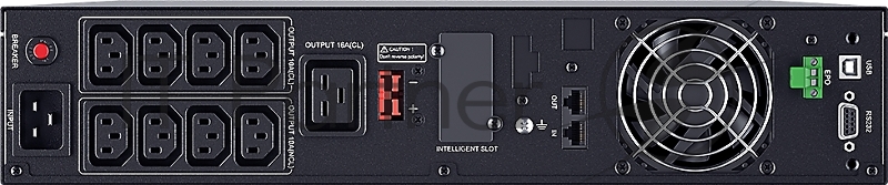 Источник бесперебойного питания UPS Сайбер Электро ЭКСПЕРТ-3000Р Онлайн, Стойка/Напольный 3000ВА/2700Вт. USB/RS-232/SNMP Slot/EPO (8 IEC С13)(1) C19 (12В /9Ач. х 6)