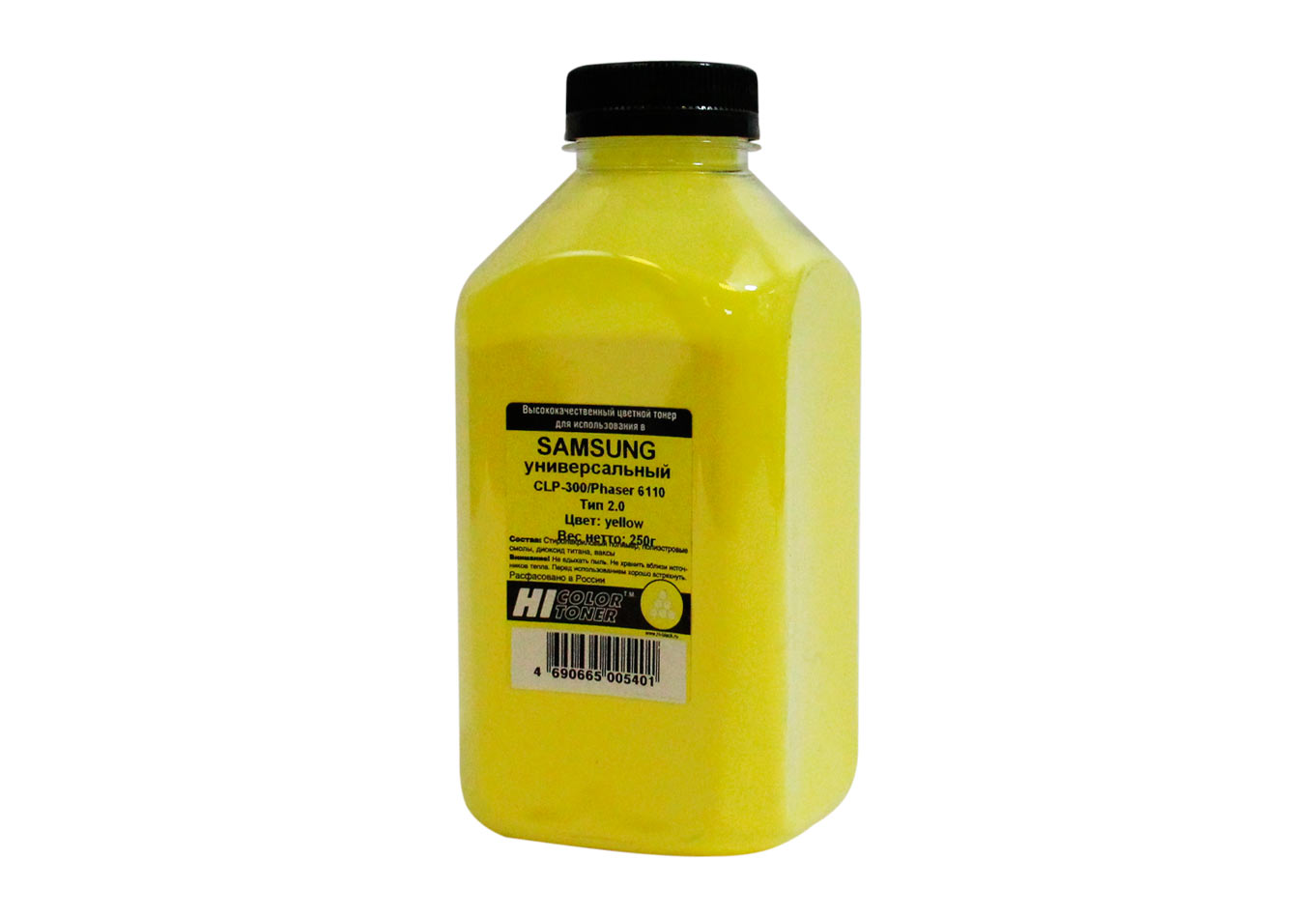 Тонер Hi-Black Универсальный для Samsung CLP-300/Phaser 6110, Тип 2.0, Y, 250 г, банка