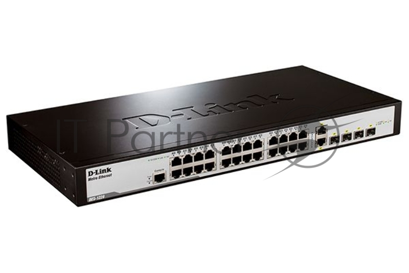 Управляемый коммутатор D-Link DES-1228/ME_RFB/A2 L2 с 24 портами 10/100Base-TX, 2 портами 100/1000Base-X SFP и 2 комбо-портами 100/1000Base-T/SFP Восстановленное в производственных условиях ранее эксплуатировавшееся оборудование. Гарантия производите