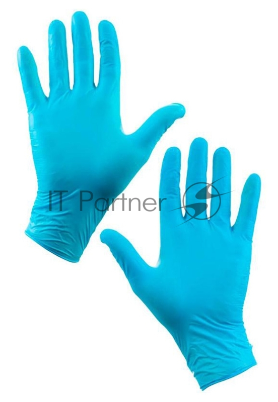 Перчатки виниловые Manual M (упак.:100шт) голубой