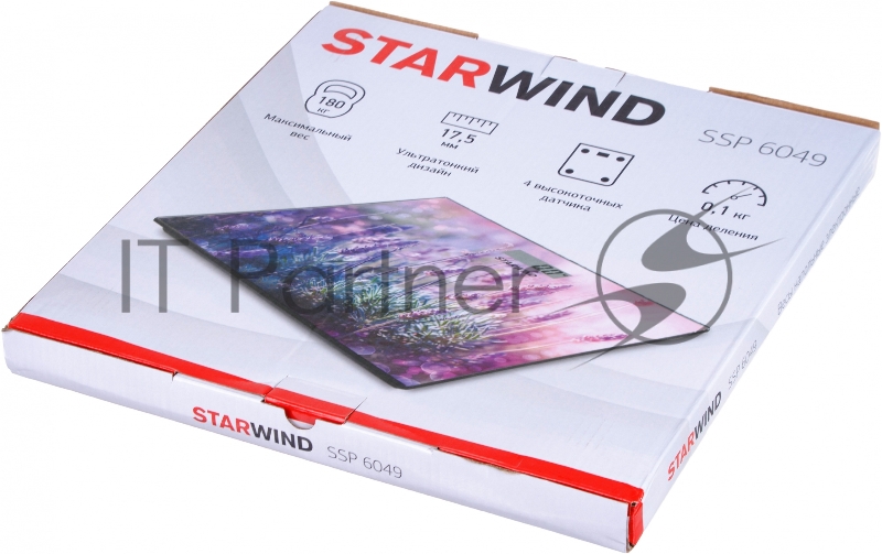 Весы напольные электронные Starwind SSP6049 макс.180кг рисунок/камни