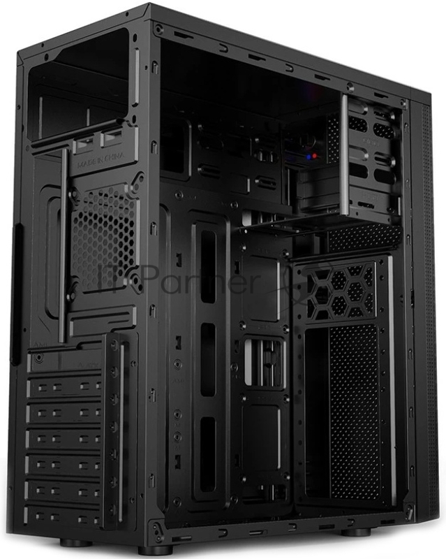 Корпус CBR PCC-ATX-E185-WPSU ATX Miditower E185, без БП, 2*USB 2.0, HD Audio+Mic, Black