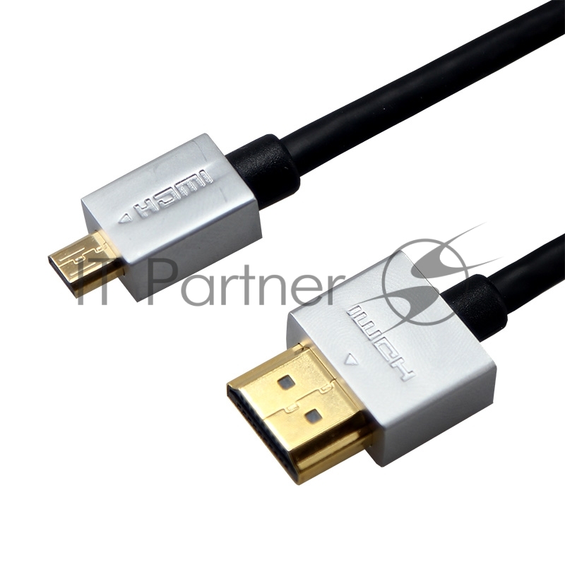 Шнур micro HDMI - HDMI, длина 1,5 метра Ultra Slim (блистер) (GOLD) REXANT