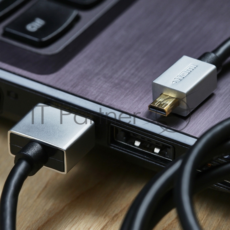 Шнур micro HDMI - HDMI, длина 1,5 метра Ultra Slim (блистер) (GOLD) REXANT