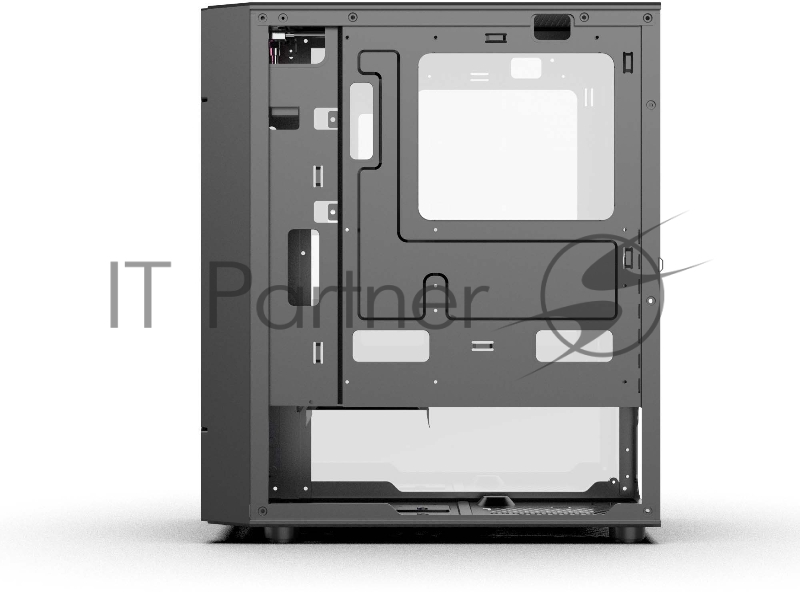 Корпус PC CASE HIPER XG300 POLARIS (w/o PSU, USB+HD audio, 3*RGB front fan) BLACK