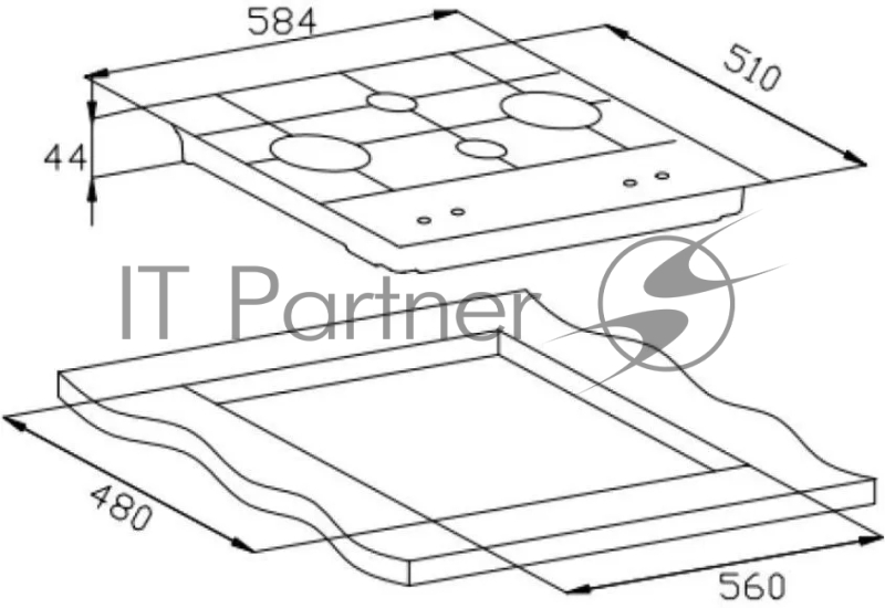 Газовая панель Weissgauff HGG 641 WV